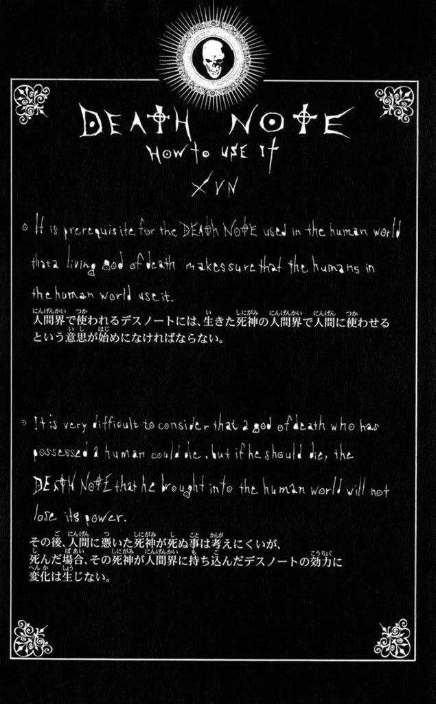 Death note rules pdf